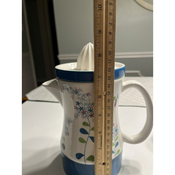 Vtg National Potteries LILAC TIME Bedford Ohio Juicer Pitcher & 5 Juice Glasses - Picture 14 of 16